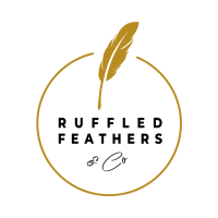 RUFFLED FEATHERS_LOGO_GOLD & BLACK COLOUR_TRANSPARENT_1024X1024